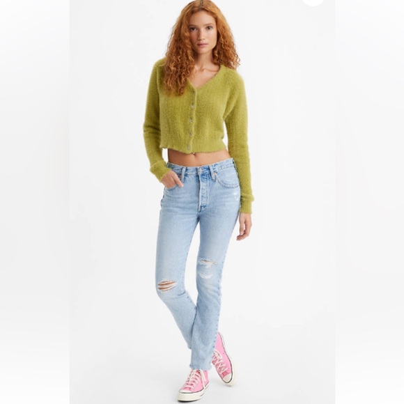 Levi 501® Skinny Women's Jeans Rock This Way - Medium Wash No Stretch - Picture 1 of 7